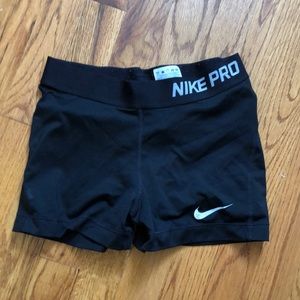 Black Nike Pro Athletic Shorts